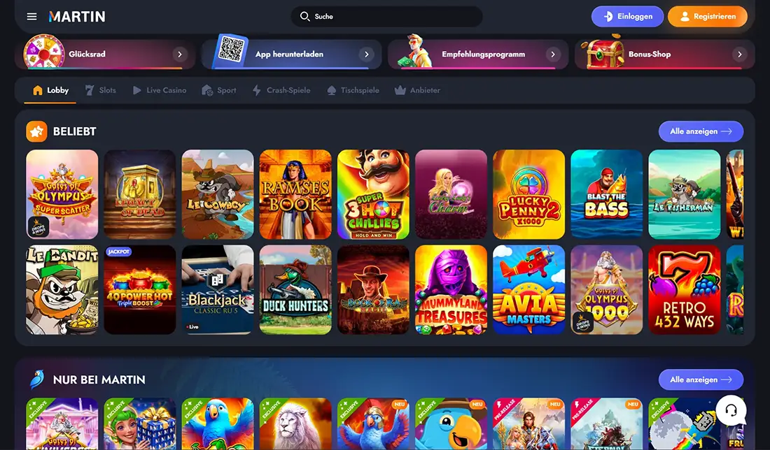 Martin Casino Startseite