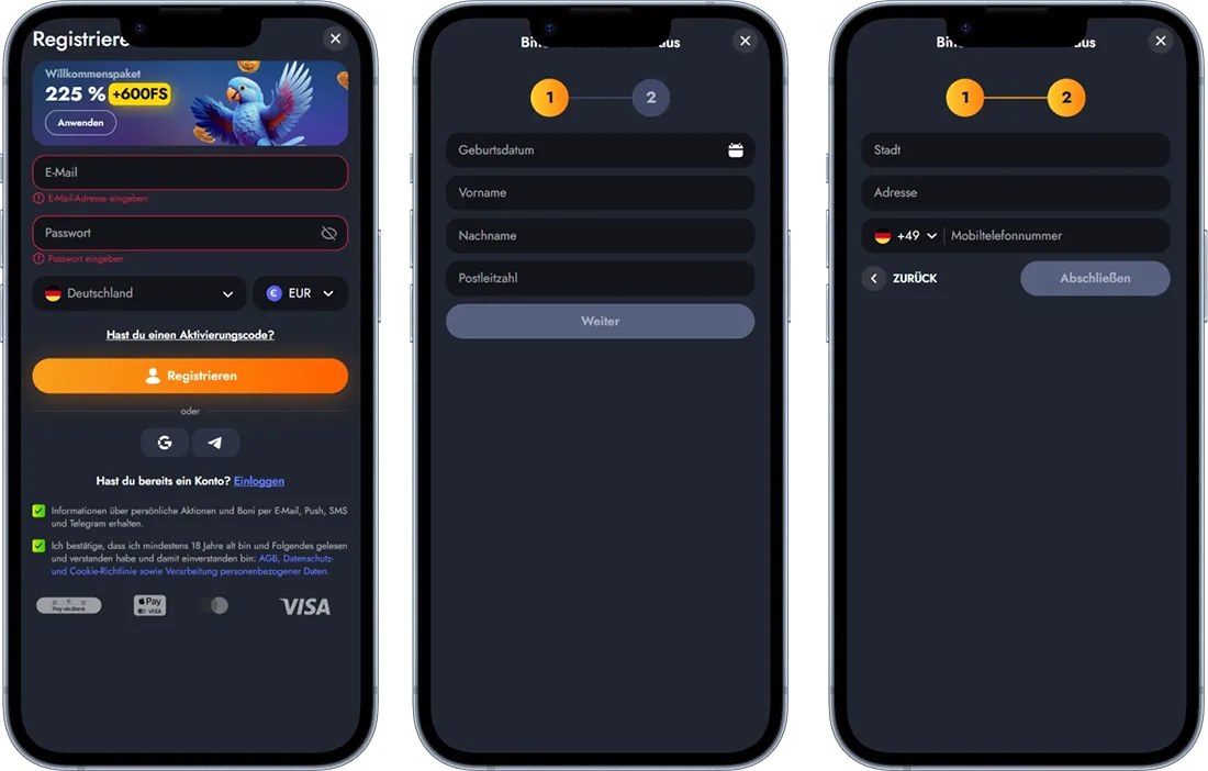 Martin Casino Registrierung & Einloggen