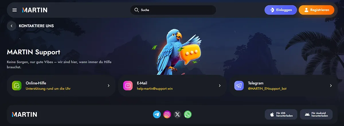 Martin Casino Kundensupport